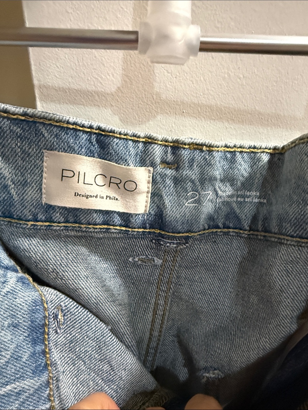 Pilcro Light Blue Wide-Leg Women's Jeans - Picture 4 of 5